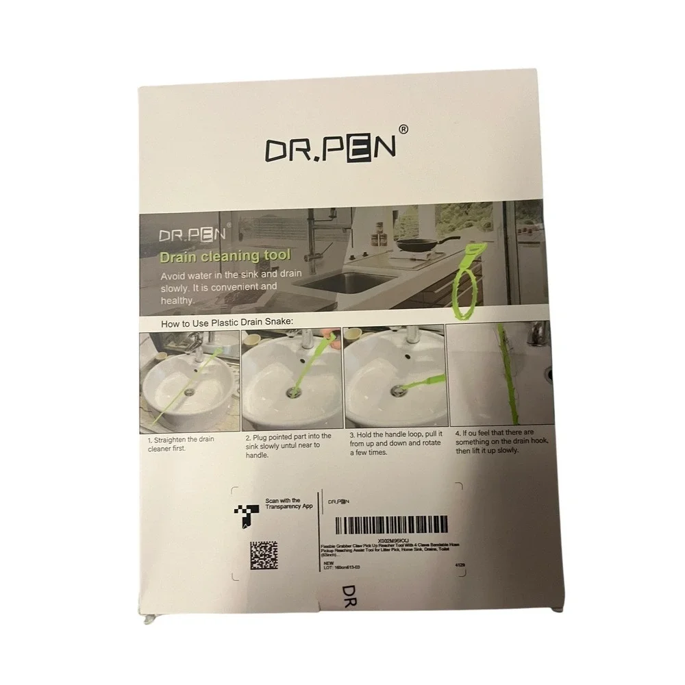 DR‎ PEN Drain Cleaning Tool Flexible Plastic Snake Clog Remover Tool